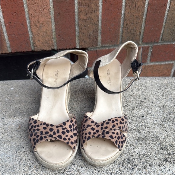Nine West Leopard Print Sandals - Picture 2 of 7